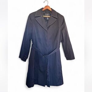INC International Concepts Women's Vintage Black  Trench Coat